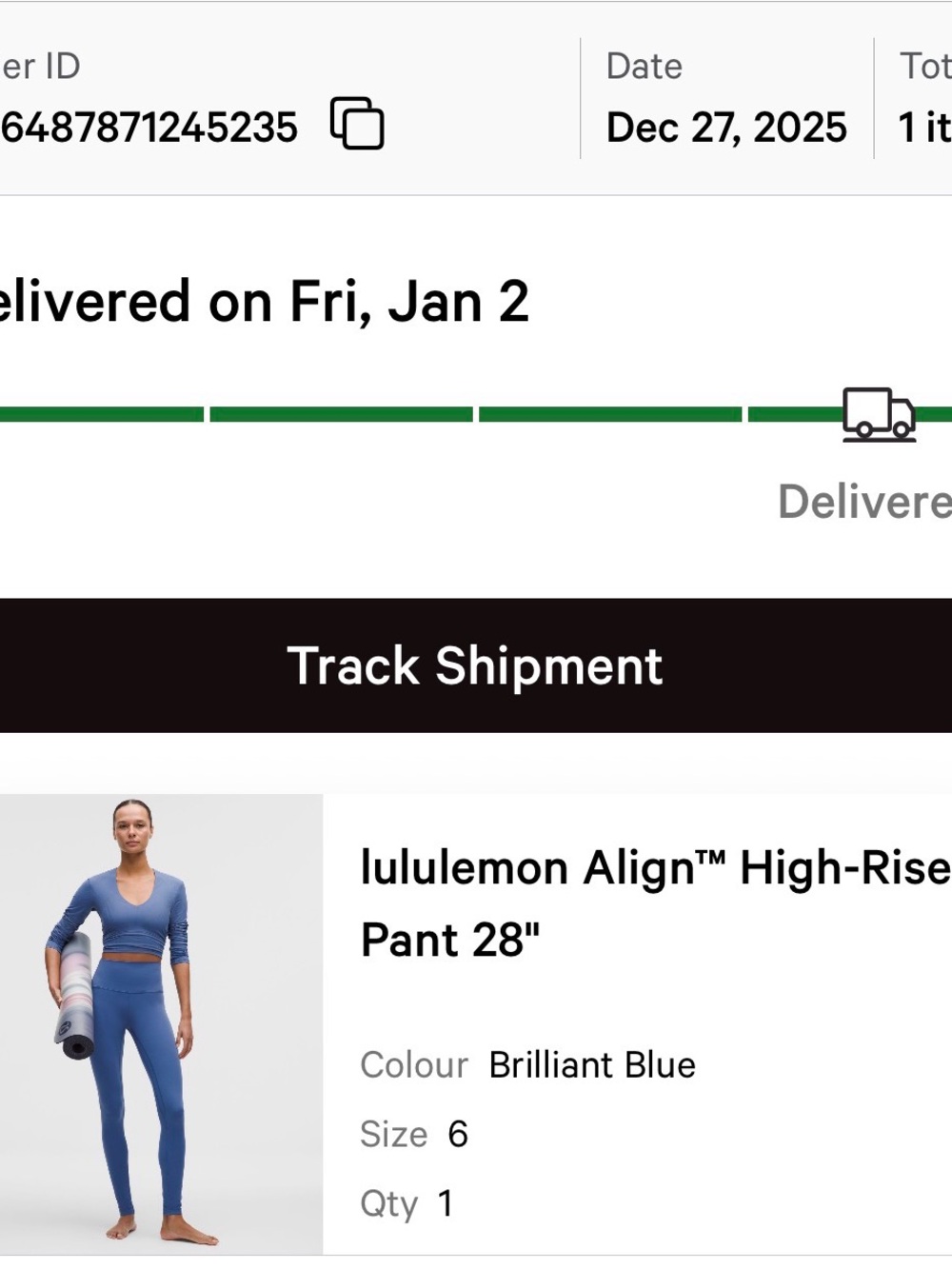 lululemon athletica Align™ High-Rise Legging only — Brilliant Blue - Picture 2 of 6